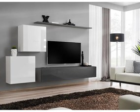 Obývacia stena Switch V Biely/Grafit