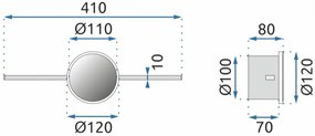 REA Nástenné svietidlo 40cm zlatá OSW-07017 - Rea