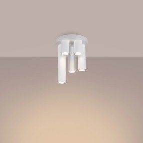 Stropné svietidlo Lagos, 5x biele kovové tienidlo