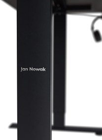 Výškovo nastaviteľný elektrický stôl EGON, 1100 x 720 x 600 mm, orech/ čierny