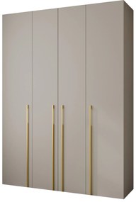 Šatníková skriňa 180 cm Carmela 50-3 (kašmír + zlatá). Akcia -20%. Vlastná spoľahlivá doprava až k Vám domov. 1126800