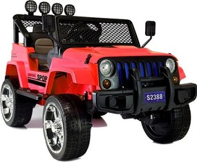 LEAN CARS Elektrické autíčko Jeep S2388 červené 4x45W