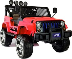 LEAN CARS Elektrické autíčko Jeep S2388 červené 4x45W