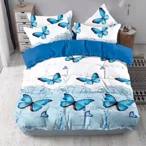 Obliečky ZORA BUTTERFLY BLUE 3-dielna sada 140x200cm