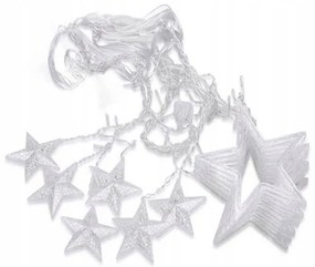 Vianočný svetelný záves 120 LED hviezdy studená biela VK26212