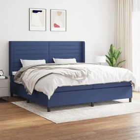 Boxspring posteľ s matracom modrá 200x200 cm látka 3131543