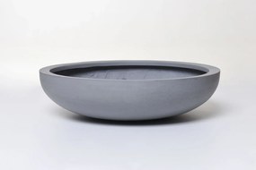 Okrasná miska PLANA, sklolaminát, Ø 34 cm, beton sivá