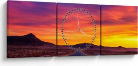 Obraz - Cesta (s hodinami) (90x30 cm)