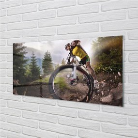 Nástenný panel  Cloud na horskom bicykli 125x50 cm