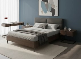 Komoda Sileno 200 cm ořech/černá