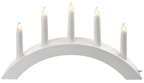 Vianočný svietnik 5xE10/15W/230V biela