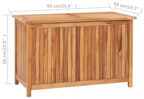 Záhradný úložný box teak Dekorhome 120 cm