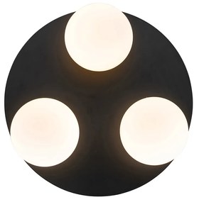 Moderné stropné svietidlo do kúpeľne čierne 3-svetlo - Cederic