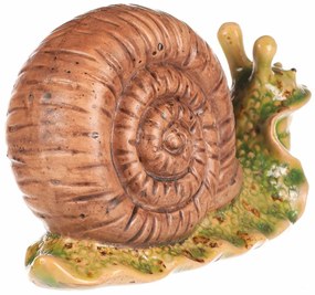 Záhradná dekorácia Slimák svetlohnedá, 16 x 7 x 10 cm, keramika
