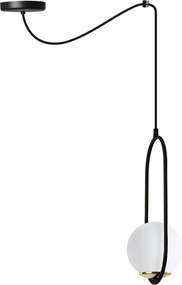 Závesné svietidlo Florence Spider, 1x biele sklenené tienidlo, b/g, U