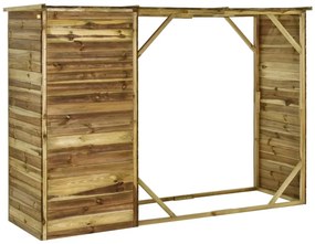 Prístrešok na náradie a drevo, borovica 253x80x170 cm