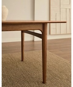 Rozkladací jedálenský stôl s prídavnou doskou v dekore orecha 100x200 cm Elan – Kave Home