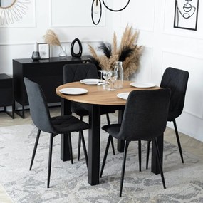 PROXIMA.store - Čalúnená jedálenská stolička ROBIN 2 FARBA: čierna