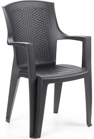 Plastová stolička Eden antracit