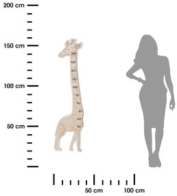 Detská drevená dekorácia na stenu Giraffe 36x140 cm