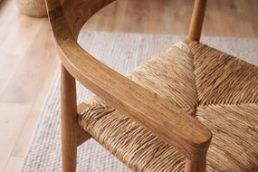 Dizajnová jedálenská stolička Ottoline teak / ratan