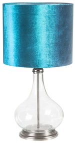 Stolná lampa Kim 32x61 cm tyrkysová