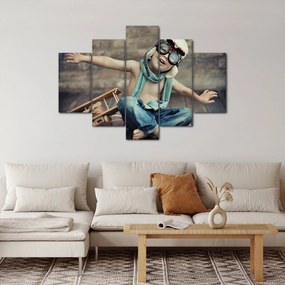 Obraz - Mladý letec (150x105 cm)