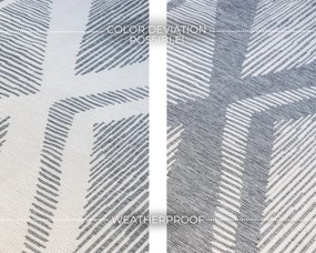 ELLE Decoration, Kusový koberec Gemini 106013 Silver z kolekcie Elle – na von aj na doma, 80x150, šedá, chodba / predsieň