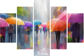 Obraz - Daždivý deň (150x105 cm)