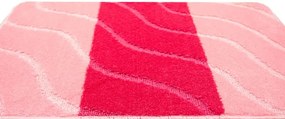 Sada kúpeľňových koberčekov FIORI ružová, pruhy / vlny