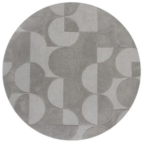 Kusový koberec Moderno Gigi Grey kruh, 160x160 (priemer) kruh, šedá, obývacia izba, Flair Rugs