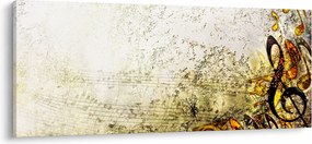 Obraz - Sila hudby (120x50 cm)