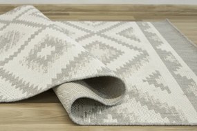 Šnúrkový koberec Berg 28364/34 Aztec Romby - sivý / krém