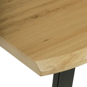 Jedálenský stôl 160x90 cm HT-F4216 OAK divoký dub / čierny