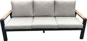 Sivá hliníková záhradná lounge súprava pre 5 Rotterdam – Rojaplast