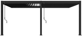 Záhradná hliníková pergola do steny 6x3 m (antracit)