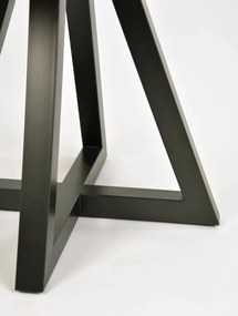 Jedálenský stôl Indus 125 cm z masívu dub prírodný/grafit