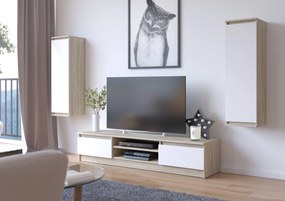 TV stolík Katalina (dub sonoma + biela). Akcia -22%. Vlastná spoľahlivá doprava až k Vám domov. 1069117