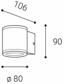 LED2 - Vonkajšie nástenné svietidlo MIDO 1xGU10/50W/230V antracit IP54