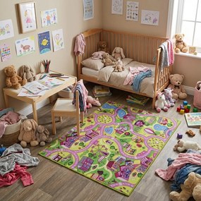 Associated Weavers, Detský kusový koberec cesty Sweet Town, 95x133, viacfarebná, detská izba