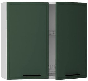 Kuchynská skrinka Emily W80su Alu zelená mat