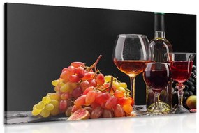 Obraz víno a hrozno - 120x80