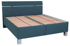 Čalúnená posteľ s matracom a úložným priestorom ALIS 180x200 cm petrolejová