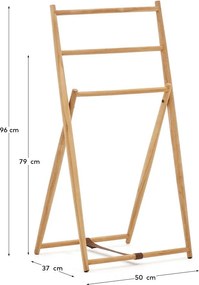 Nemý sluha z teakového dreva v prírodnej farbe Roxana – Kave Home