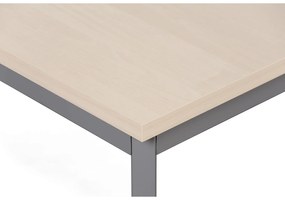 Jedálenský stôl TRIVIA, 160x80 cm, tmavo sivá podnož, breza