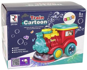 LEAN TOYS Bublifuk lokomotíva - červená