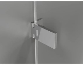 Mexen Lunar-F L, 1-krídlový sprchový kút so skladacími dverami, pravý, 95 x 80 cm, 8mm číre sklo, chrómový profil, 836L-095-080-01-00-P