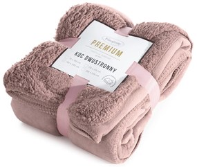 BUKLÉ DEKA TEDY 70X160 CM RUŽOVÁ