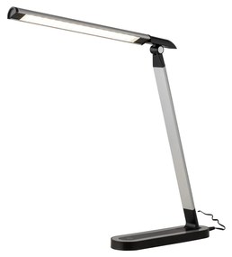 NOWODVORSKI Stolná kancelárska LED lampa CHIC, 7,5 W, denná biela, čierna, strieborná