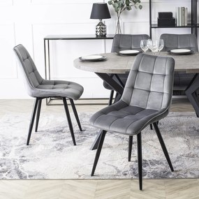 JAKS Jedálenská stolička Chic velvet svetlo šedá